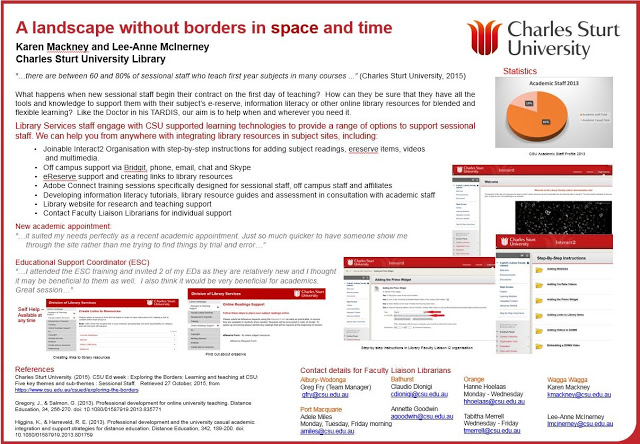 poster of services available for sessional staff