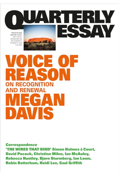 Magazine cover for Quarterly Essay with article Voice of Reason by Megan Davis.