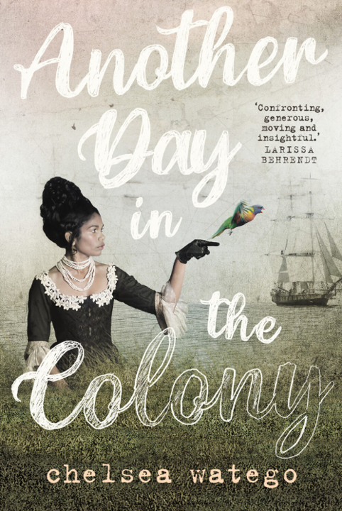 Book cover with First Nations woman wearing Victorian dress. 